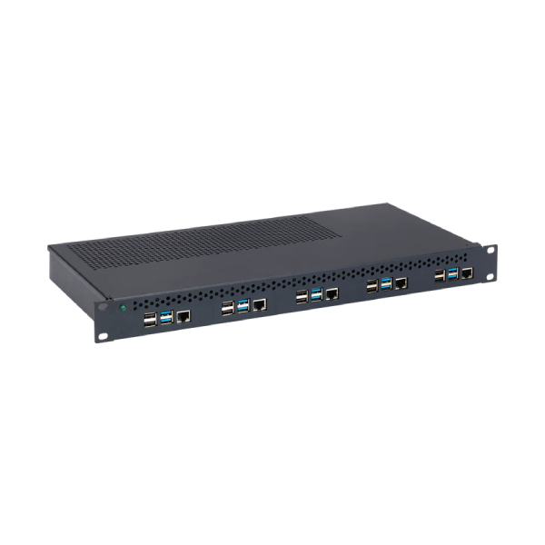 Rack for 5 Raspberry Pi 4 with internal power supply